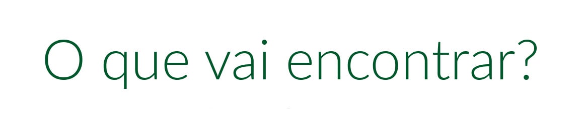 O que vai encontrar?